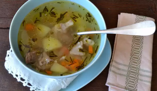 Прозрачный суп из телятины
