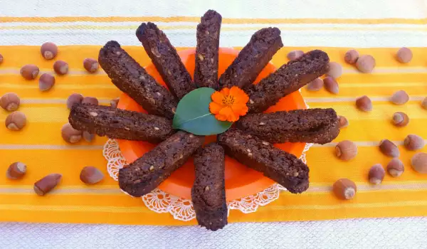 Веганское какаовое печенье кантучини с фундуком