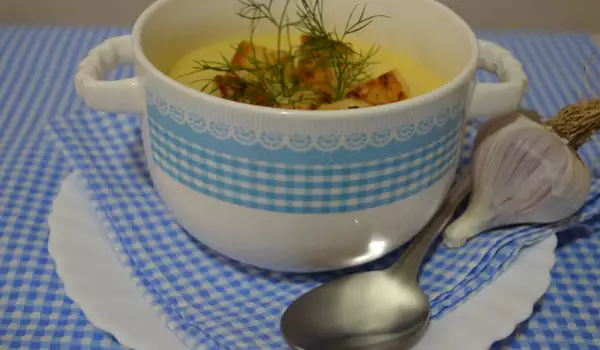 Суп-пюре из кабачков на молоке