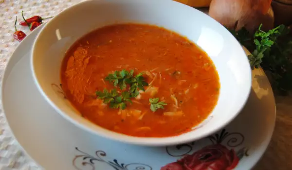 Томатный суп по рецепту бабушки