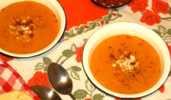 Томатный суп с булгуром