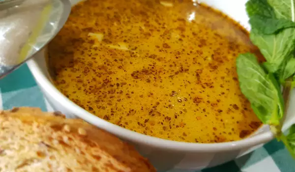 Пасхальный суп из печени ягненка с заправкой