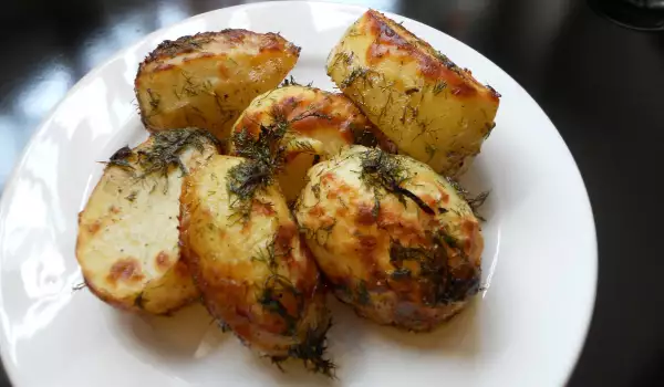 Картошка с маслом и приправами в духовке