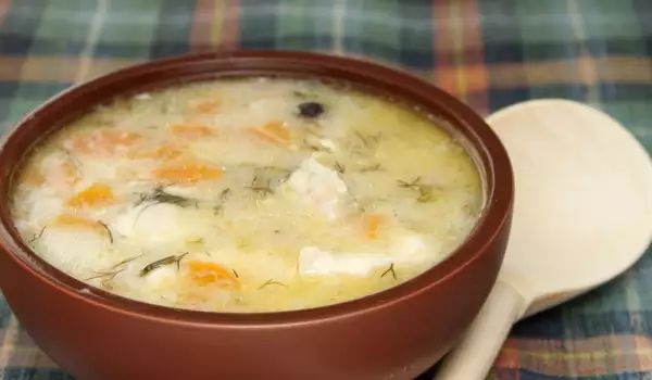 Куриный суп по-гречески