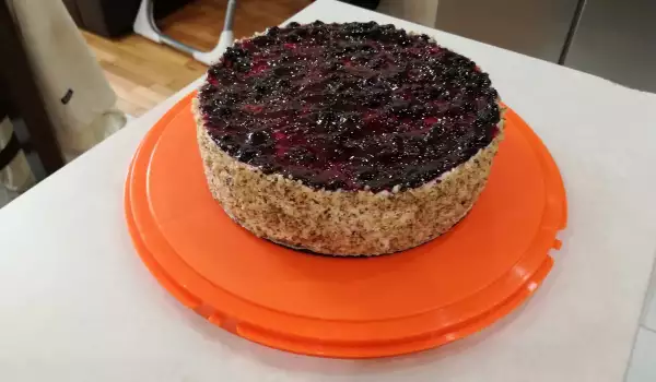 Домашний французский деревенский торт с черникой