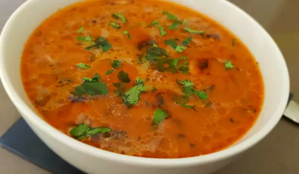 Грибной суп с луком-пореем и картофелем