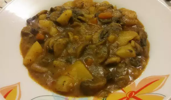 Блюдо из грибов с картошкой