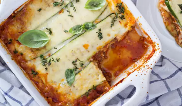 Лазанья с кабачками и мясным фаршем