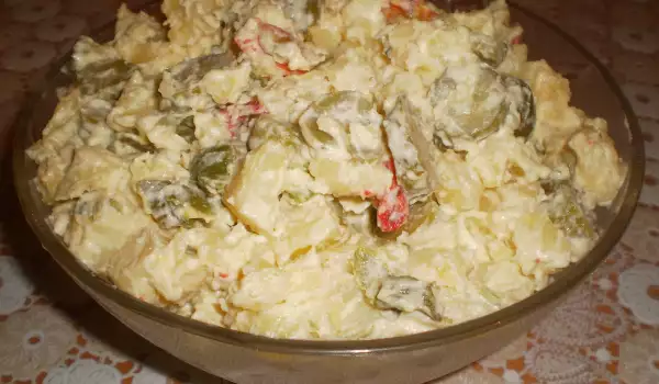 Картофельный салат с домашним майонезом