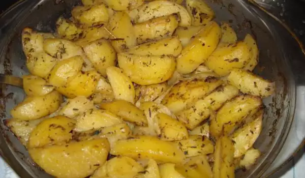 Картофель с чесноком и горчицей