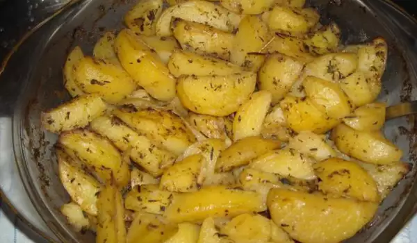 Картофель с чесноком и горчицей
