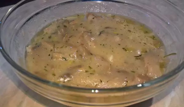 Гарнир из вешенки с чесноком и сливочным маслом