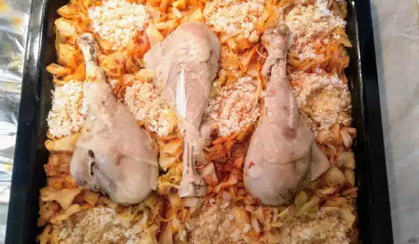Квашеная капуста с рисом и ножками индейки