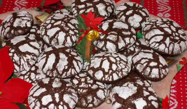 Печенье с трещинками к Рождеству