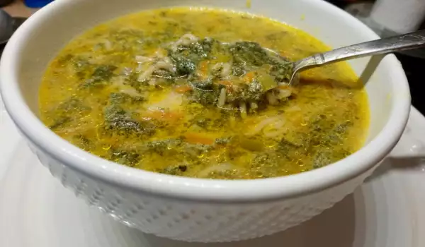 Суп из крапивы с вермишелью