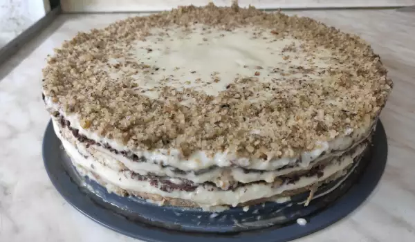 Легкий крем для торта из печенья