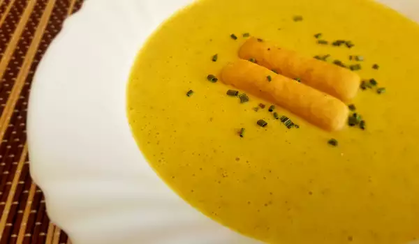Детский суп-пюре из кабачков и лука-порея