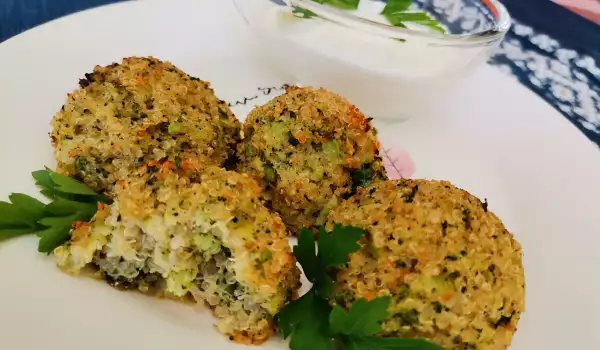 Котлеты из киноа и брокколи