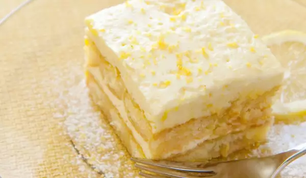 Лимонный торт из печенья дамские пальчики