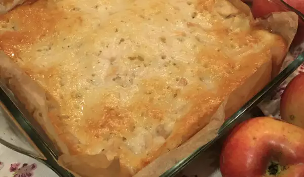 Простой яблочный пирог с ванилью