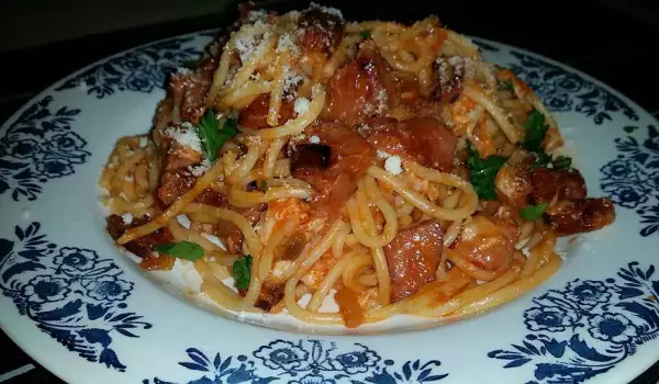 Простые домашние спагетти
