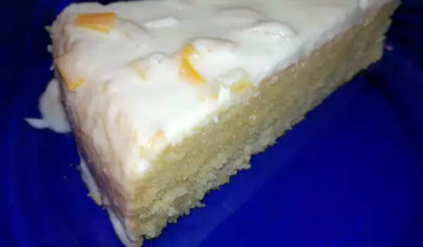 Простой пирог с лимонным кремом