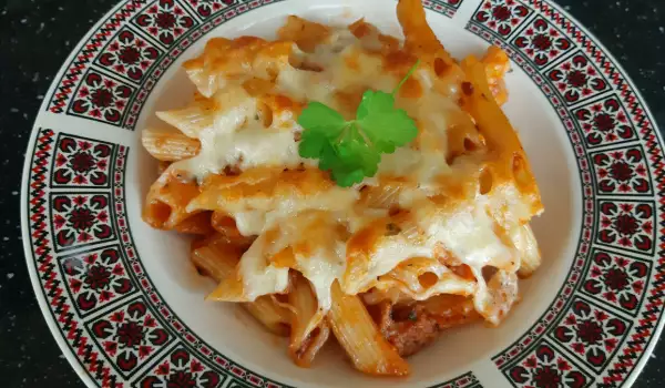 Запеченные макароны Болоньезе