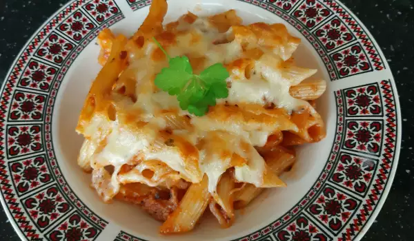 Запеченные макароны Болоньезе