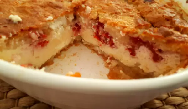 Чудесный малиновый пирог со сливочным сыром