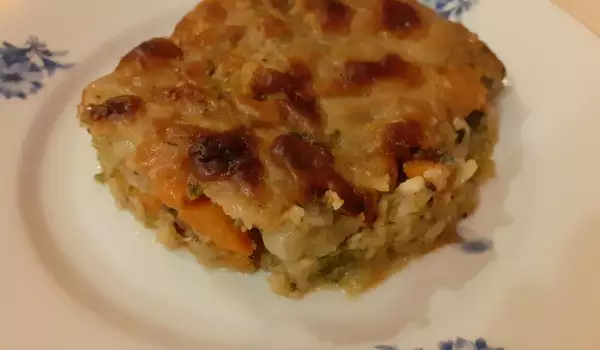Постная мусака с брокколи и цветной капустой