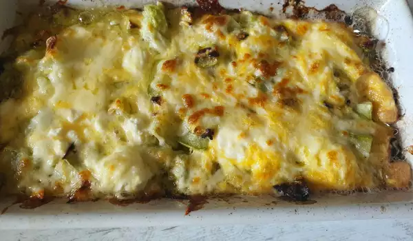 Гратен из кабачков с сыром и брынзой