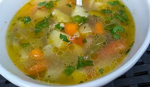 Пестрый овощной суп