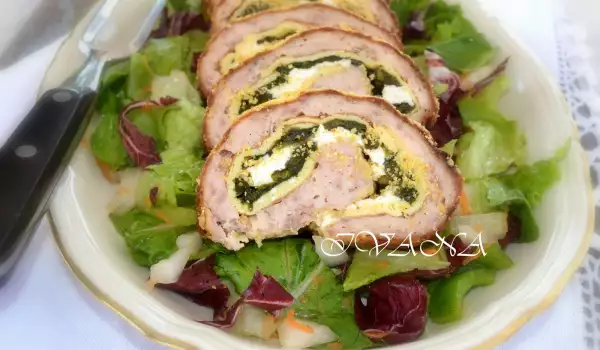 Печеный куриный рулет