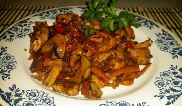 Курица с овощами по-китайски