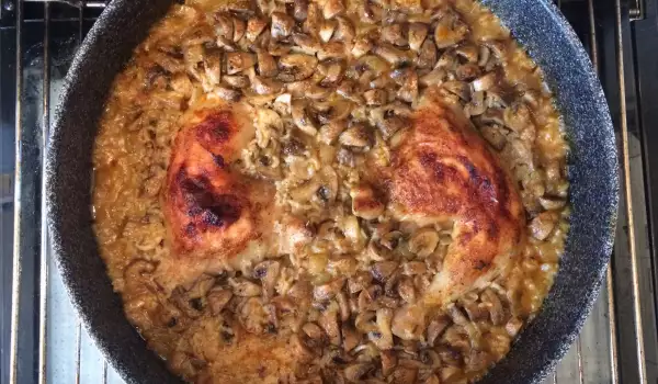 Курица с рисом и грибами
