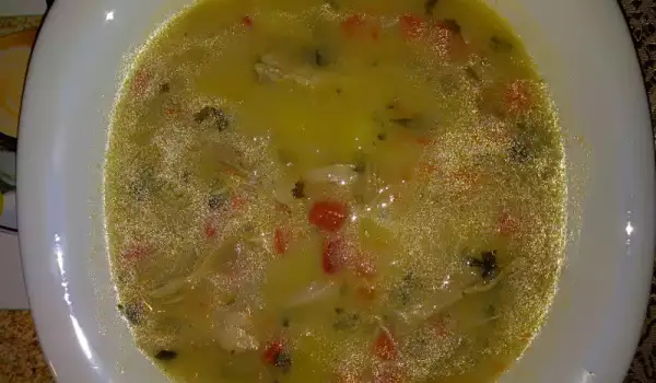 Куриный суп по-деревенски с варeной заправкой