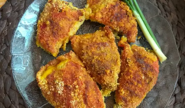 Пиперки бюрек - перцы в панировке в духовке