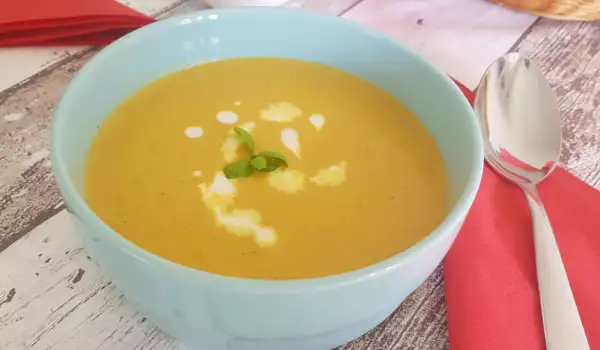 Постный картофельный суп с соевым молоком
