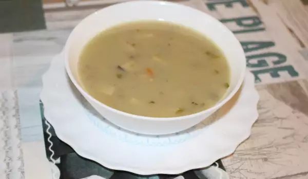 Постный суп с белыми грибами