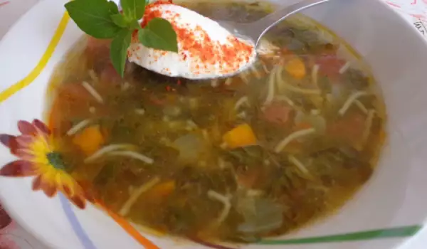 Весенний шпинатный суп