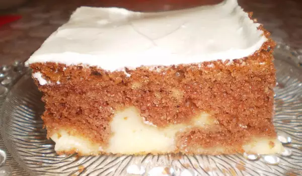 Сочный пирог с ванильным пудингом