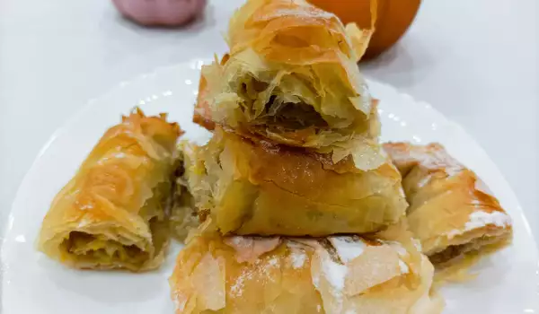Тыквенник из купленного теста фило