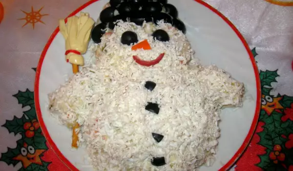Салат «Снеговик» с курицей
