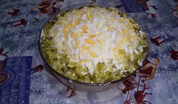 Салат с тертым картофелем