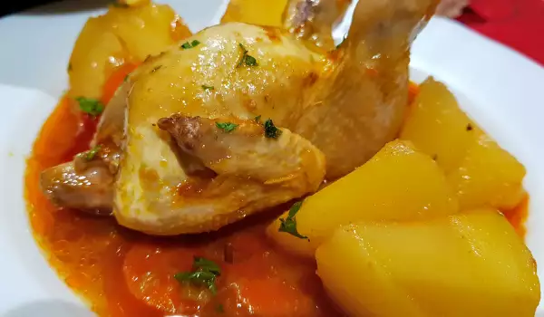 Деревенское рагу с перепелами