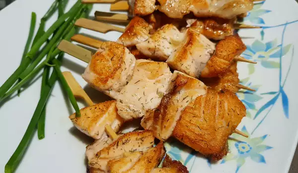 Легкие рыбные шашлычки