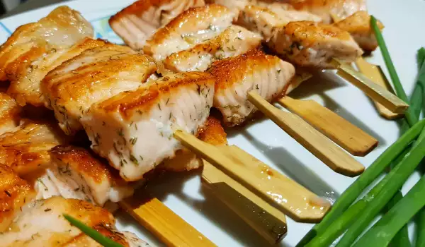 Легкие рыбные шашлычки