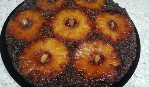 Перевернутый торт с ананасом