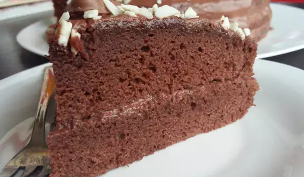 Быстрый сочный шоколадный торт