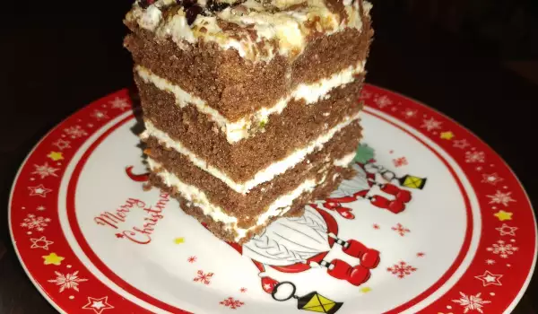 Легкий и вкусный рождественский торт